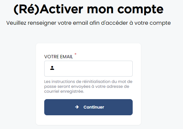 réactiver son compte